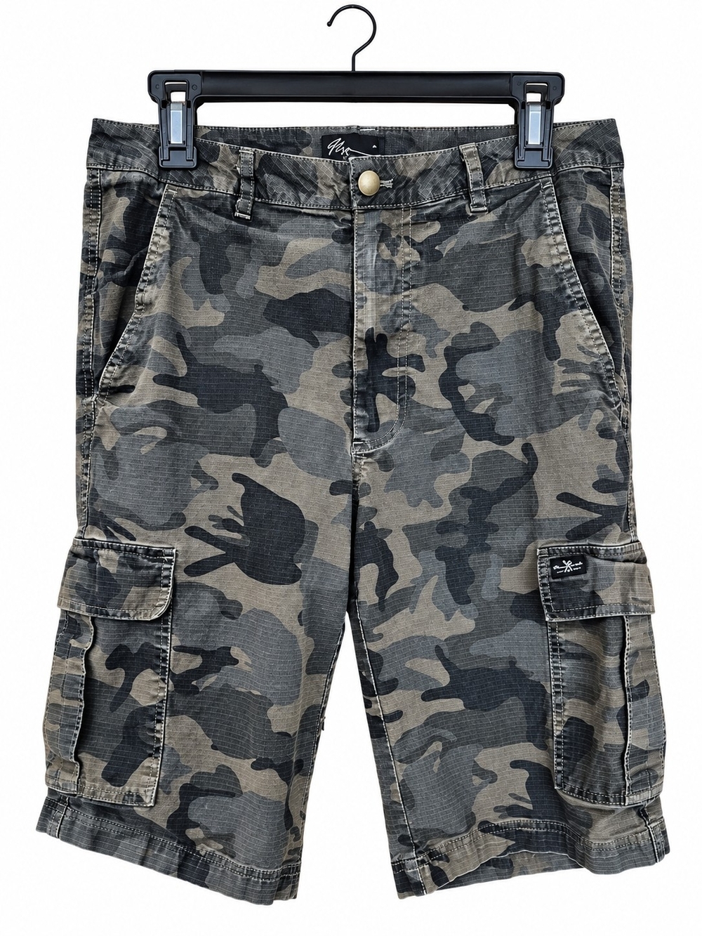 Marc Ecko Cut & Sew Men’s 30 Camo Cargo Shorts Y2K Streetwear